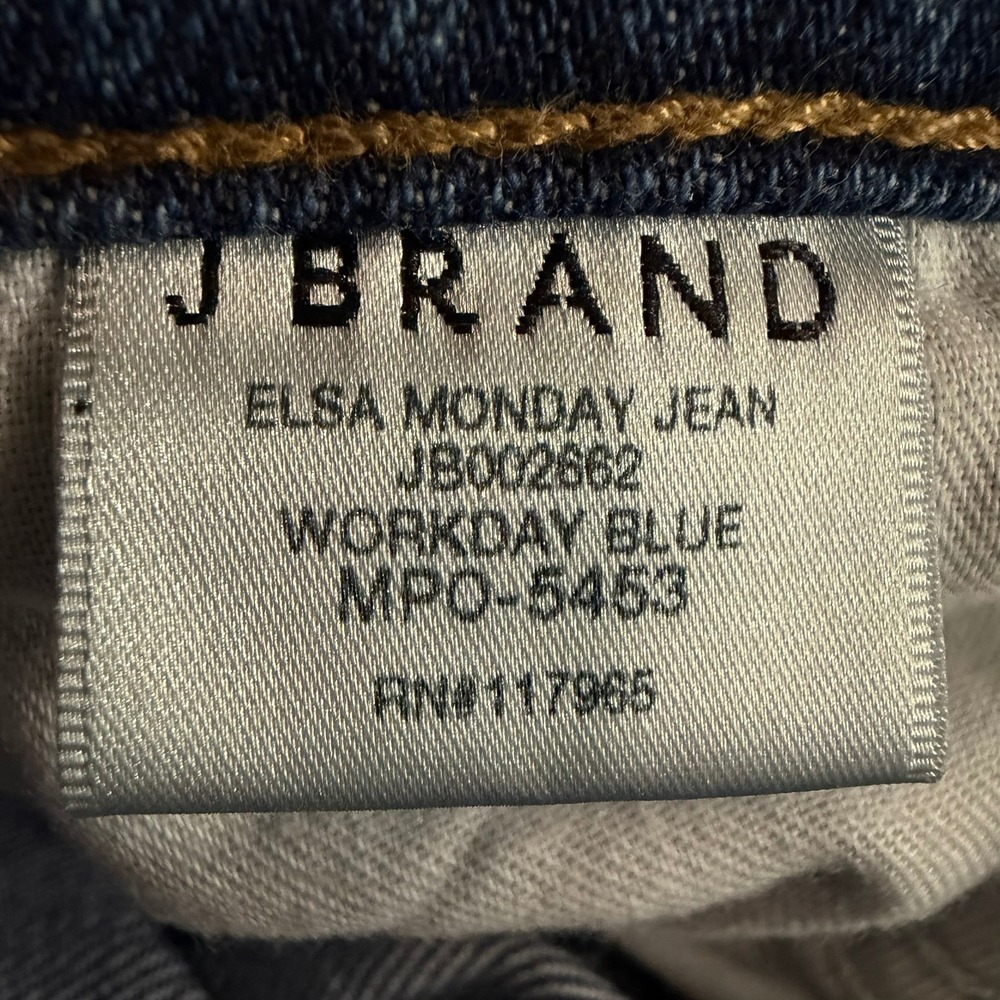 J Brand x Elsa Hosk Monday Wide Leg Jeans Womens 31 High Rise Workday Blue - Picture 6 of 13